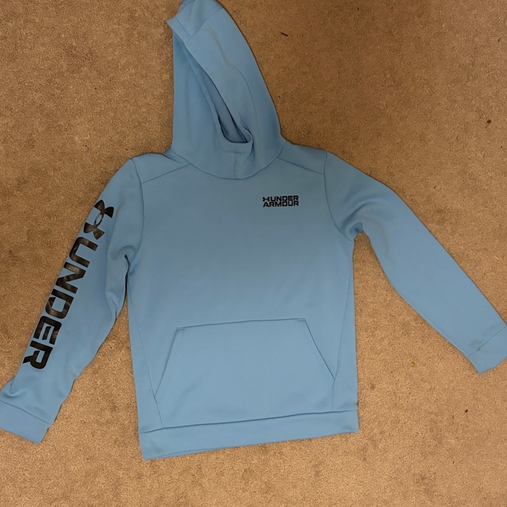 Under Armour Light Blue Hoodie with Black Accents